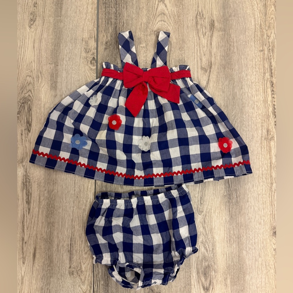 Good Lad Blue and White Matching Diaper Cover Set